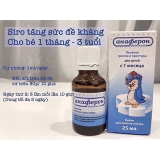 Tăng Cường Đề Kháng Đường Hô Hấp cho bé Anaferon Nga - Nhãn Chim Cánh Cụt Cho Trẻ Em