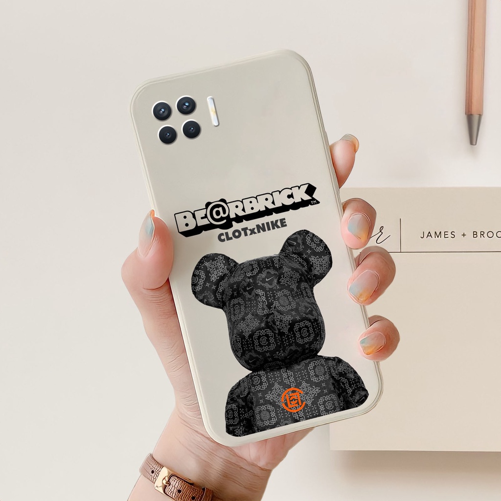 Ốp lưng Oppo A93 / F17 Pro in hình gấu cạnh viền vuông có bảo vệ camera