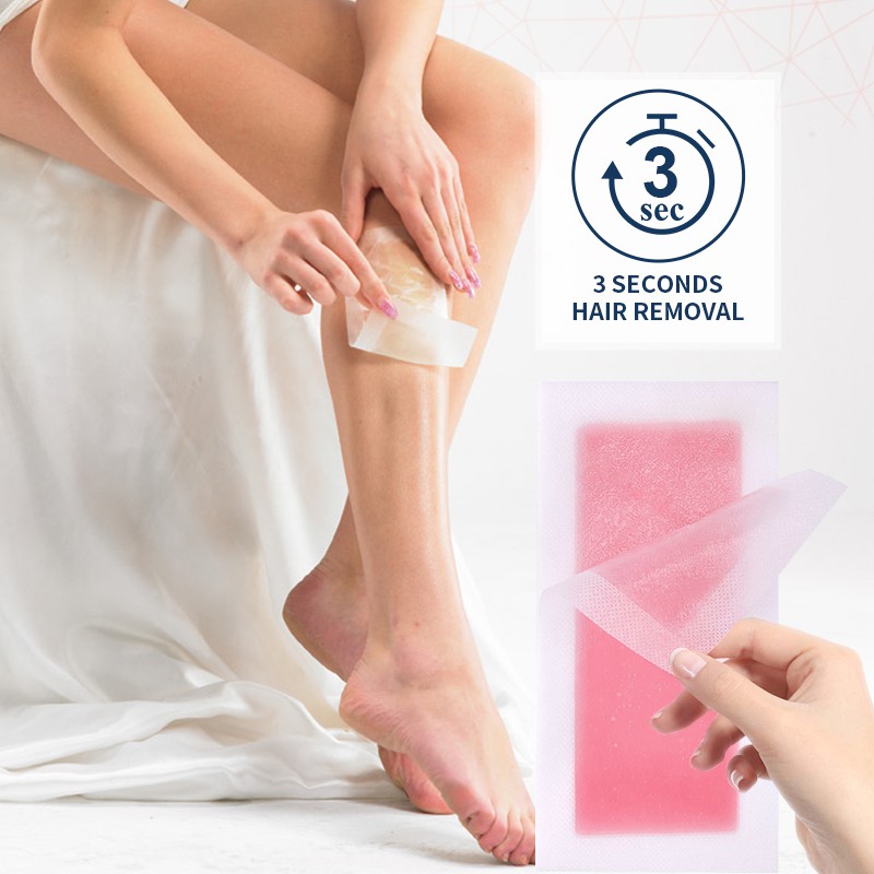 Miếng wax RUOALL giúp wax lông chân, tẩy lông nách, tẩy lông RUOALL Body ( 12 miếng + tặng kèm 2 gói giấy dưỡng da )