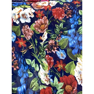 Vải voan chiffon hoa đều may áo đầm kiểu ms26103