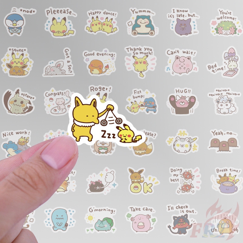 ❉ Pokemon Go - Series A Funny Stickers ❉ 40Pcs/Set DIY Decals Stickers for Album Diary Laptop Scrapbooks Skateboard