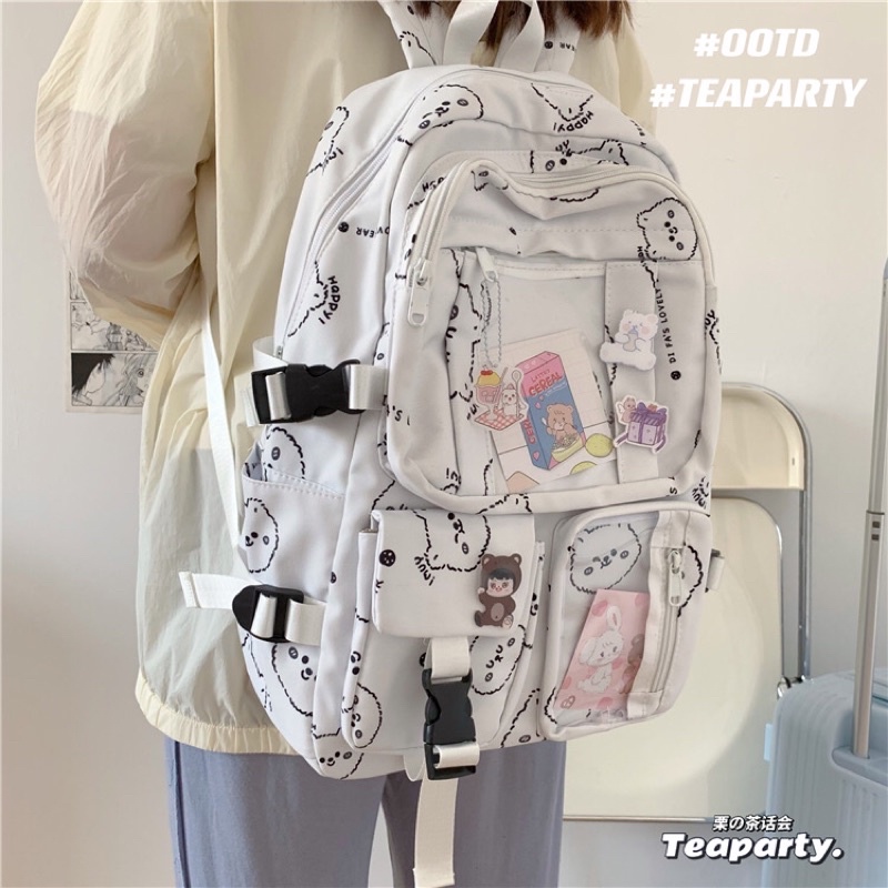 Balo cặp sách đi học siêu cute ulzzang hình con gấu dễ thương Order 2 tuần Trang Xuka