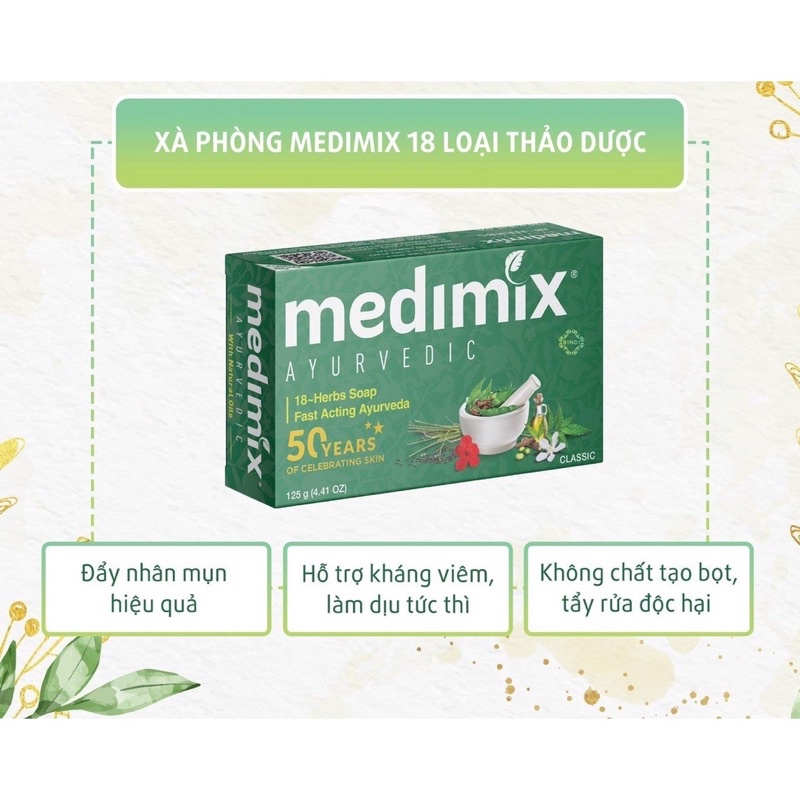 [🔥Sale ] 125gr Xà Phòng Thảo Mộc Medimix - Xà phòng Medimix 18 herbs loại bỏ mụn lưng | BigBuy360 - bigbuy360.vn