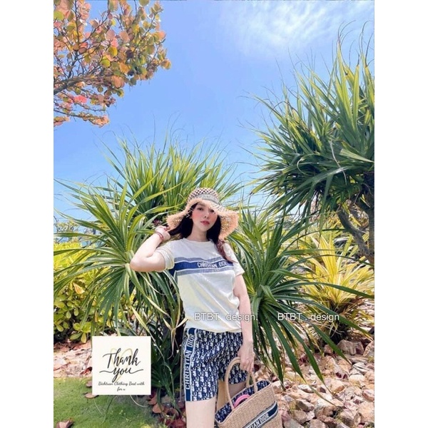 Set Đồ Nữ , Bộ Nữ Cộc Di.or Xuất Áo Cotton Chuẩn From Kèm Ảnh Thật