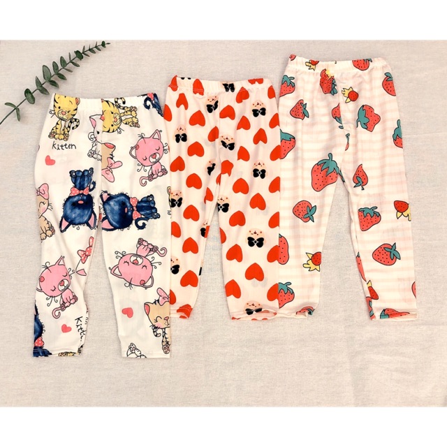 set 5 Quần legging cho bé siêu yêu