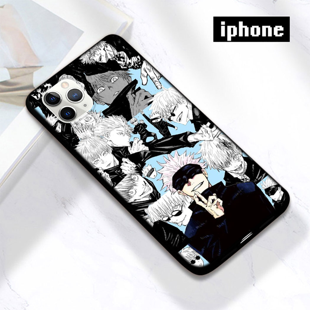 Ốp Điện Thoại Silicon Mềm Đen Hình Jujutsu Kaisen Cho iPhone XR XS X 6 6s 7 8 Plus 5 5s SE XC84 Jujutsu