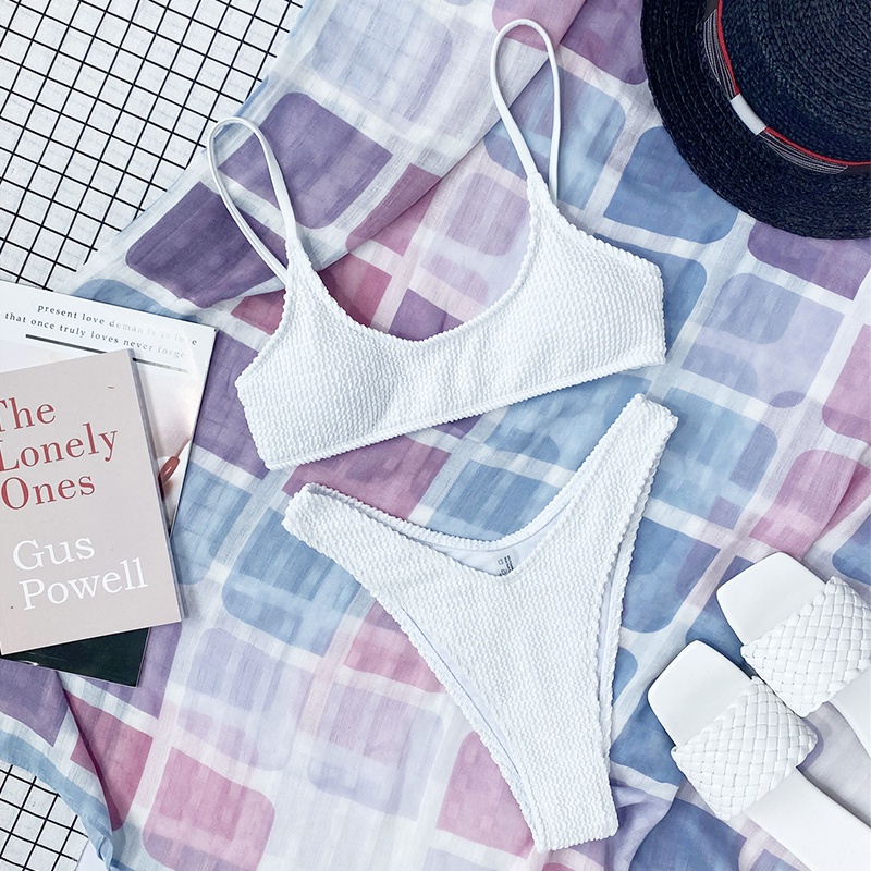 Bộ Đồ Bơi Bikini Màu Sắc Đơn Giản Thời Trang Mùa Hè Cho Nữ