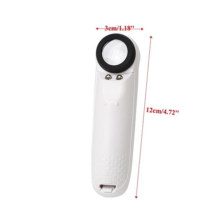 Kính lúp cầm tay phóng đại 40 lần có đèn LED, Kính Lúp Cầm Tay Có Đèn