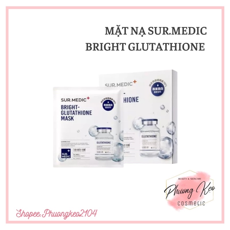 Mặt nạ dưỡng trắng Sur.Medic Bright Glutathione Mask Hàn Quốc