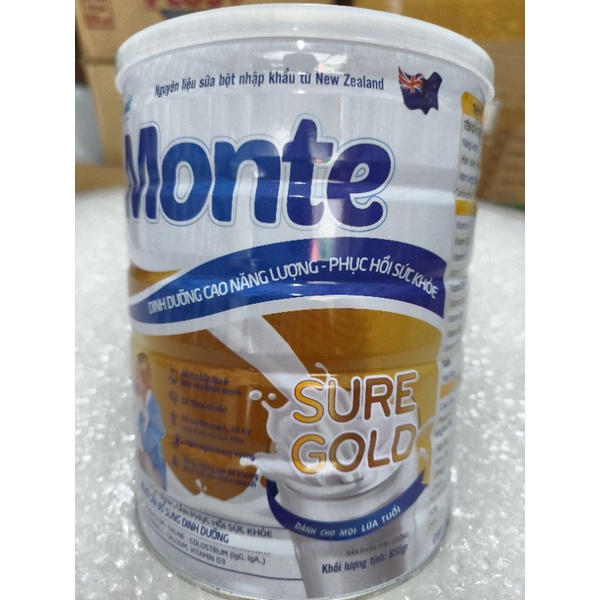 Sữa monte sure golg 850g/data th10/2024