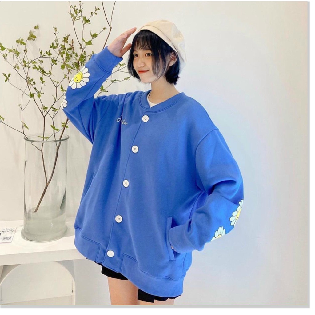 ÁO KHOÁC CARDIGAN HỌA TIẾT HOA CÚC THỜI TRANG SÀNH ĐIỆU SIÊU TEN