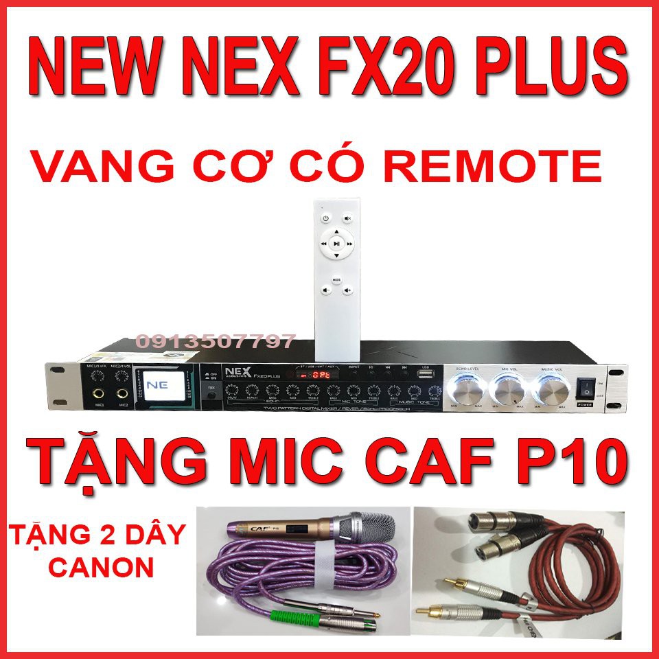 [Mã ELHACE giảm 4% đơn 300K] vang cơ chống hú fx20plus tặng micro và dây canon