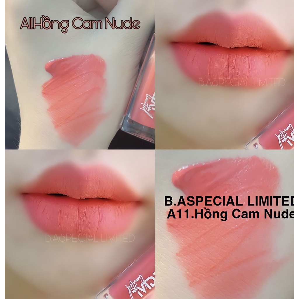 [A11 Hồng Cam Nude] Son B.A Special Limited – Son Hữu Cơ Không Chì Siêu Lì – Tont Hồng Nhạt Đáng Yêu