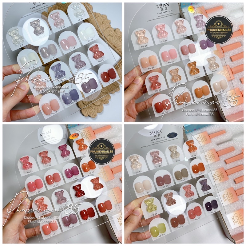 Set thạch gấu 8 màu