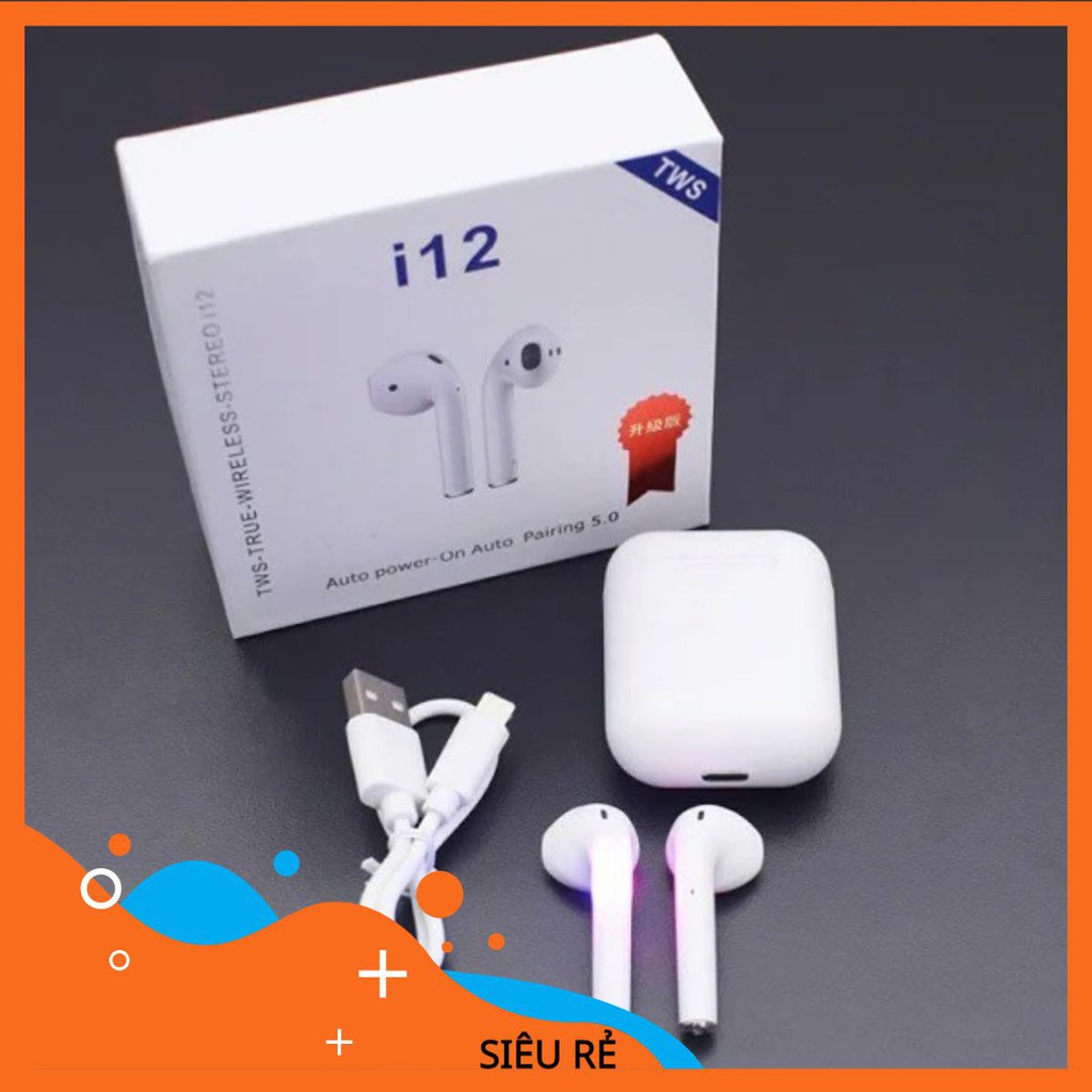 Tai Nghe Bluetooth Không Dây Nhét Tai I12 Kiêm Pin Sạc Dự Phòng Zoanshop02 | BigBuy360 - bigbuy360.vn