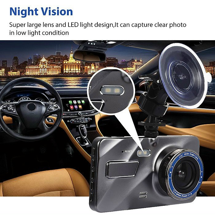 Camera hành trình cho xe ô  tô, hình ảnh HD 1080p, có camera lùi | BigBuy360 - bigbuy360.vn