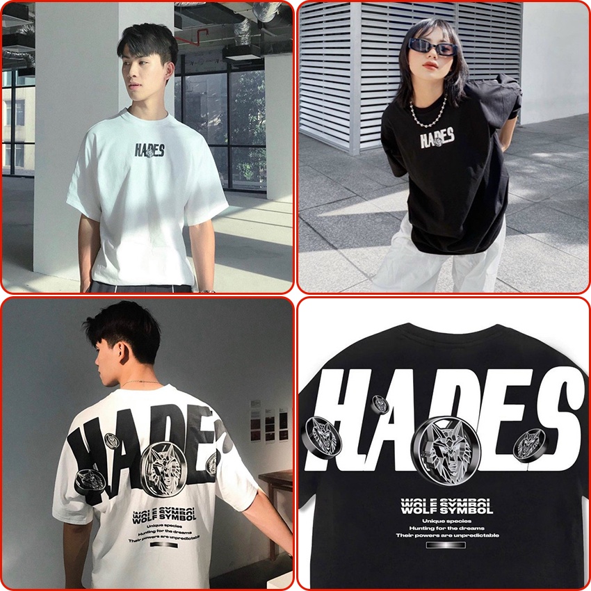 [LOCAL BRAND] Áo thun Hades tay lỡ form rộng vải Cotton - Thời trang nam nữ Unisex Streetwear Hàn Quốc