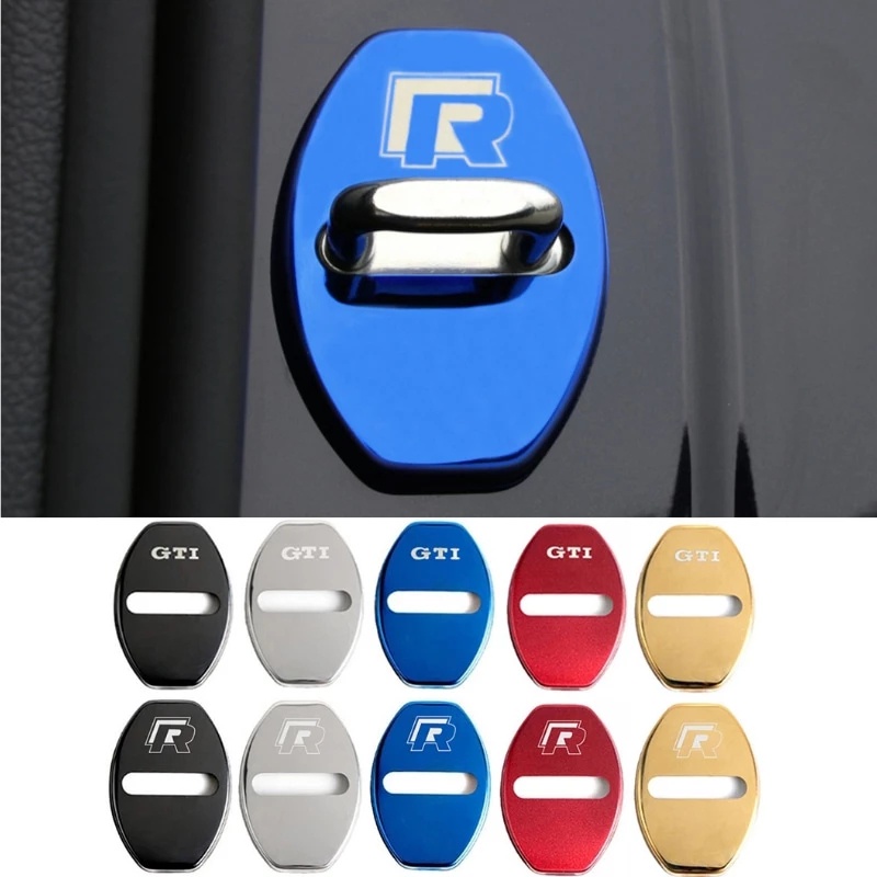 Bộ 4 Ốp Bảo Vệ Khóa Cửa Xe Hơi Volkswagen VW GOLF Bora Jetta POLO GOLF Passat Bằng Thép Không Gỉ