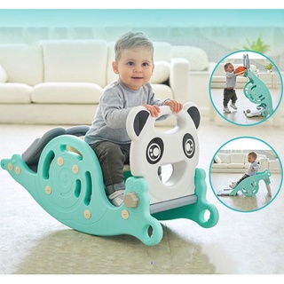 Cầu trượt kiêm ghế ngồi bập bênh cho bé