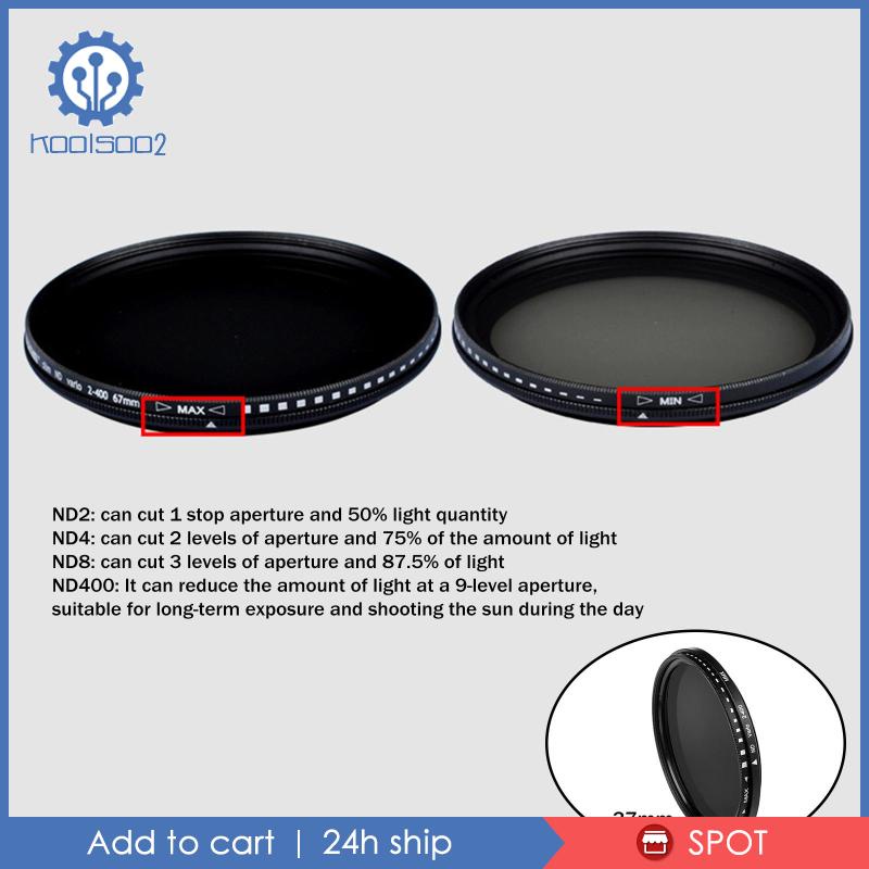 Bộ Lọc Ống Kính Máy Ảnh ND2 Sang ND400 37mm