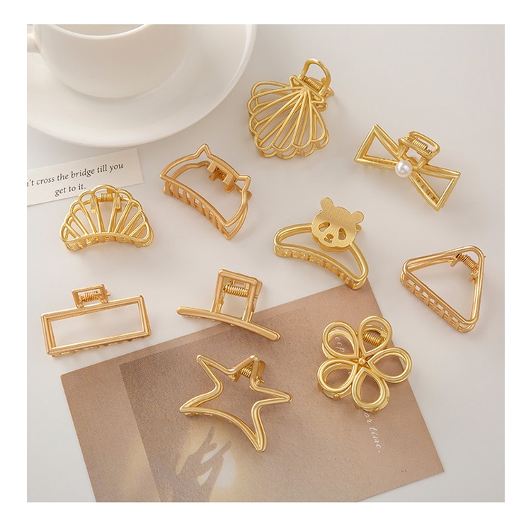 Kẹp tóc hợp kim hình vỏ sò phong cách Hàn Quốc cho nữ