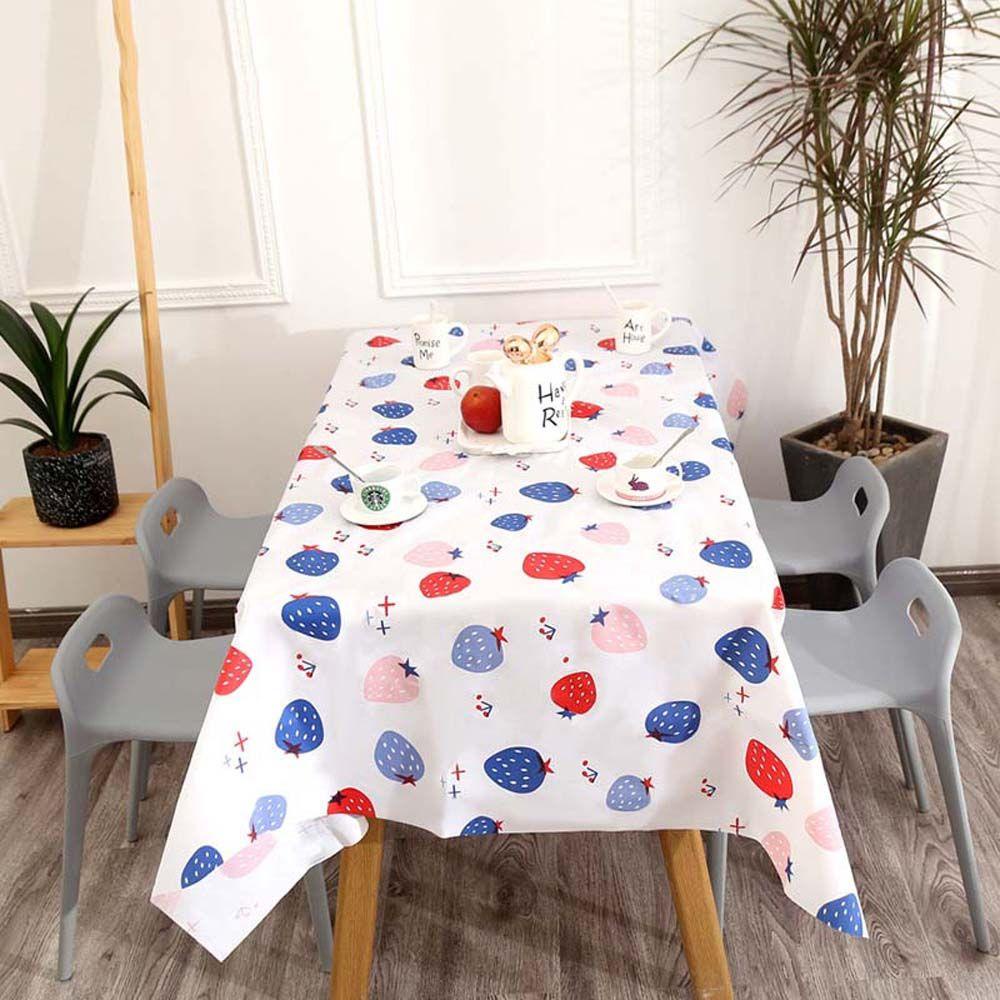 Khăn Trải Bàn Ăn Bằng PVC Chống Dầu Chống Bẩn Có Thể Giặt Sạch Trang Trí Nhà Bếp