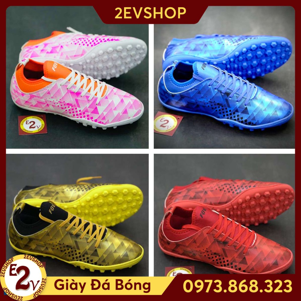 Giày đá bóng thể thao nam Fovi Debut Colorful cao cấp, giày đá banh cỏ nhân tạo rẻ đẹp - 2EVSHOP