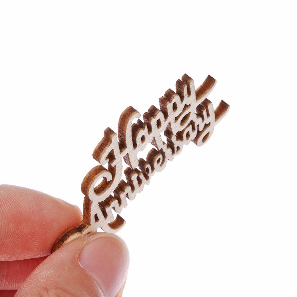 Bộ 15 Miếng Gỗ Khắc Chữ Cắt Laser Treo Trang Trí Nhà