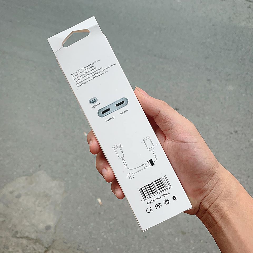 Jack Chia Cổng IP🔴FREESHIP🔴 Giắc Chuyển Đổi 2 Cổng Vừa Sạc Vừa Cắm Tai Nghe Ổn Định Cho Các Dòng ip
