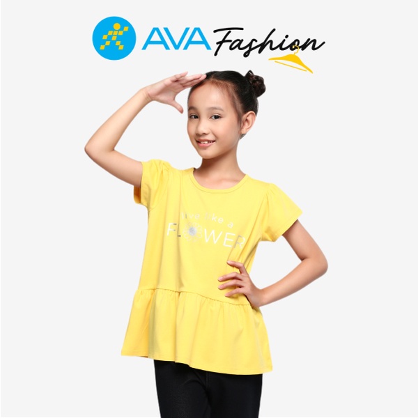 Áo thun bé gái cổ tròn AVAFashion CC036