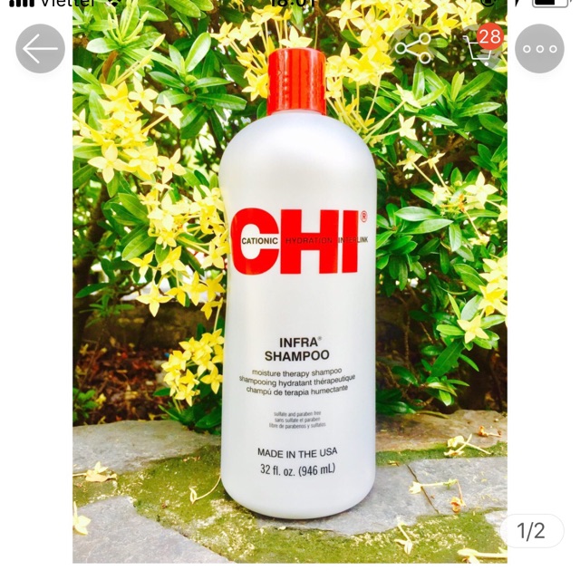 Dầu gội CHI Infra Shampoo dưỡng ảm cho tóc khô và hư tổn 946ml