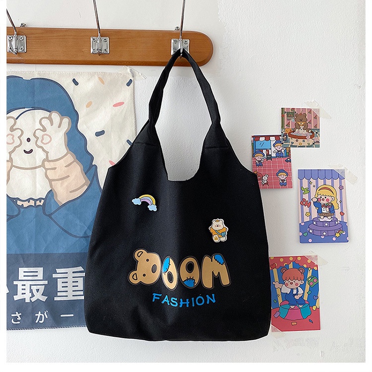 Túi Xách canvas Cỡ Lớn Thiết Kế Đơn Giản Thời Trang Nhật Bản Cho Nữ