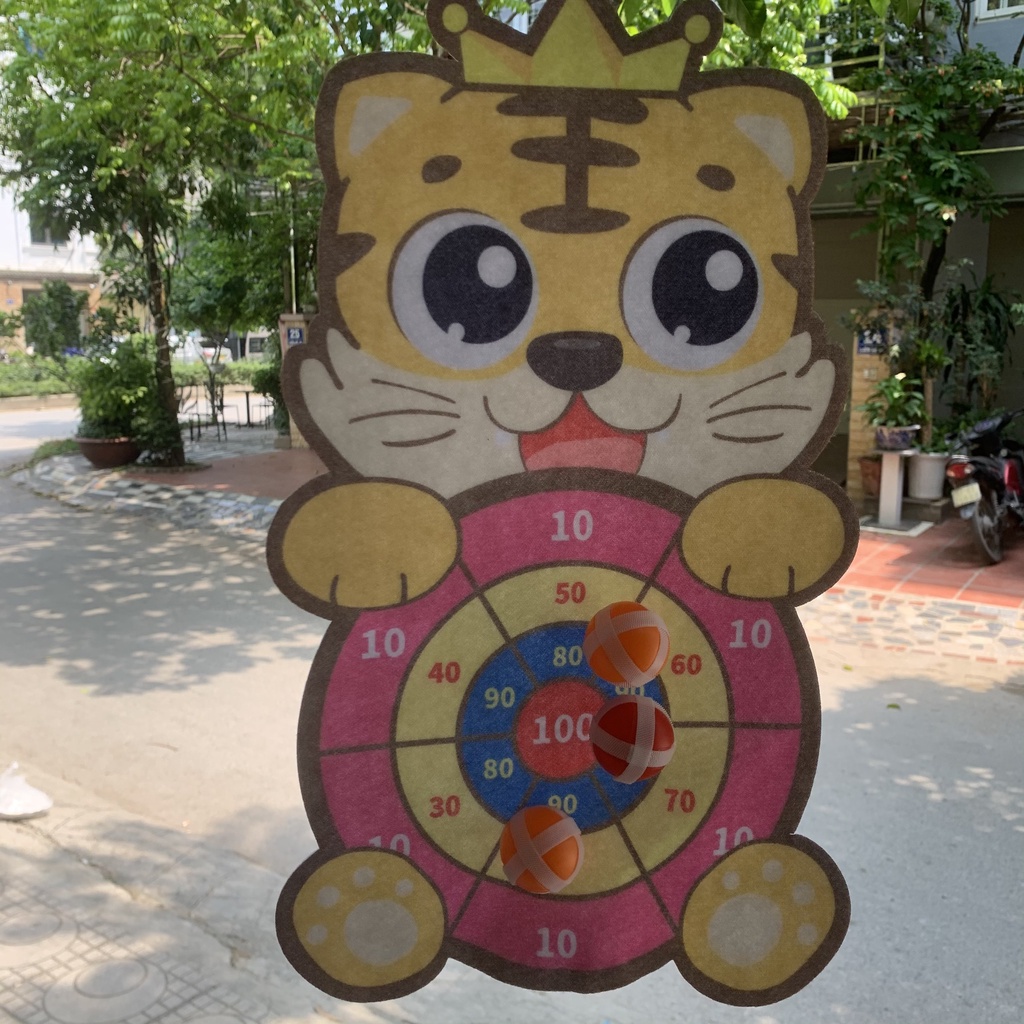 Trò Chơi Bảng Phi Tiêu Ném Bóng Dính Vui Nhộn Giúp Bé Phát Triển Thể Chất Tặng Kèm 3 Bóng An Toàn Cho Bé
