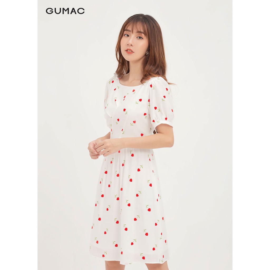 Đầm ôm nữ GUMAC họa tiết hoa basic, đủ màu đủ size DA12165 | BigBuy360 - bigbuy360.vn