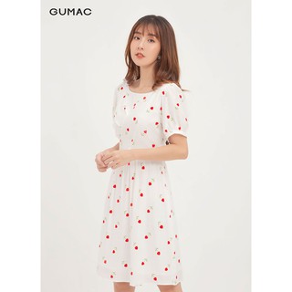 Đầm ôm nữ GUMAC họa tiết hoa basic, đủ màu đủ size DA12165