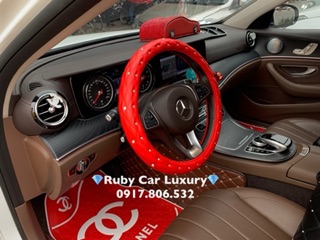 Bọc vô lăng Luxury cao cấp đính đá màu đỏ