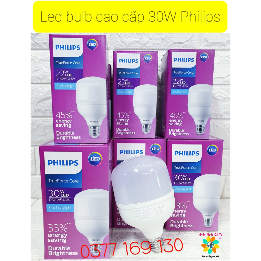 Bóng đèn LED Bulb Cao Cấp 30W Philips bảo hành 24 tháng