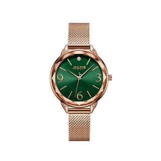 Đồng Hồ Nữ JA-1210C Julius Hàn Quốc Dây Thép (Xanh)