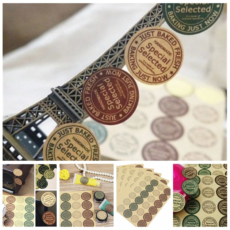 Nhãn Dán Trang Trí Hộp Quà Xà Phòng / Bánh Quy DIY