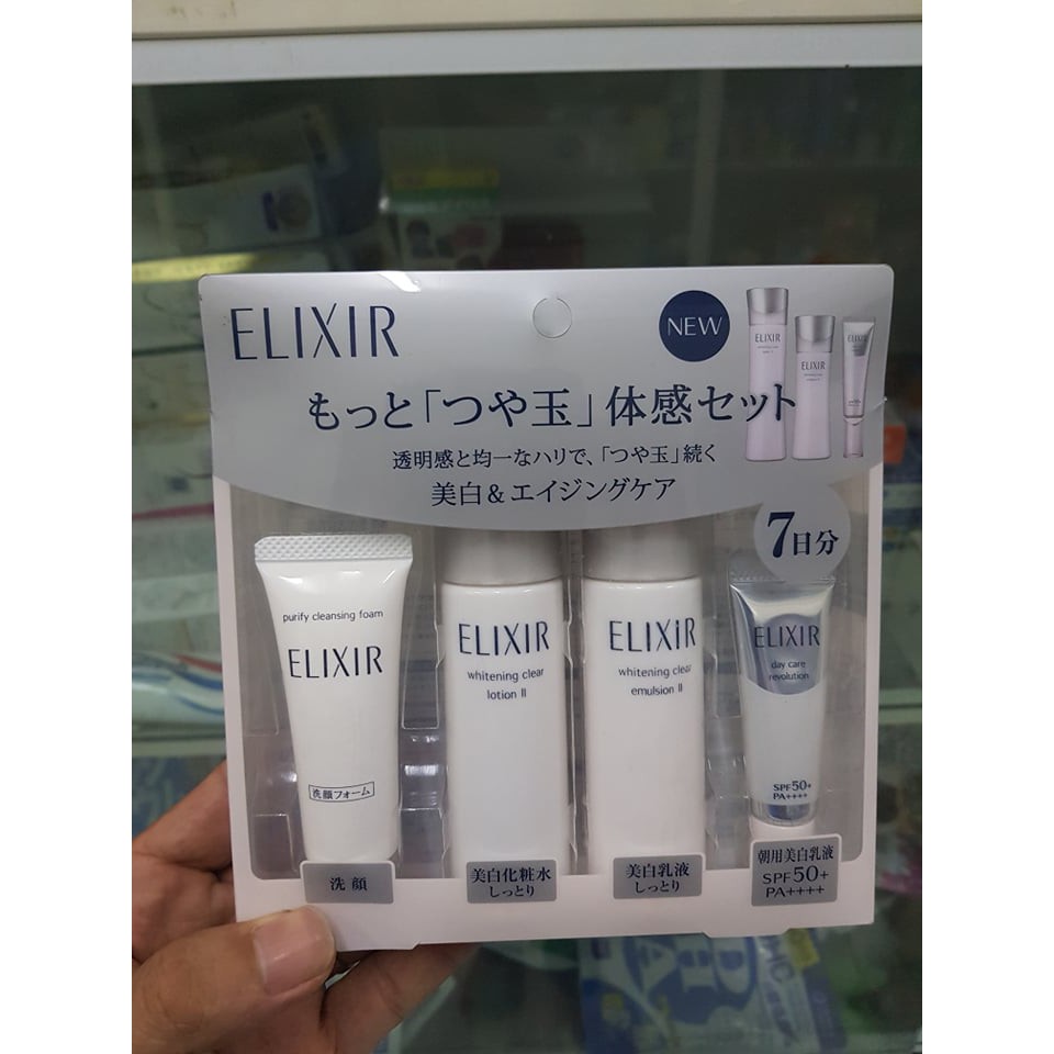 Set dưỡng da mini Shiseido Elixir White