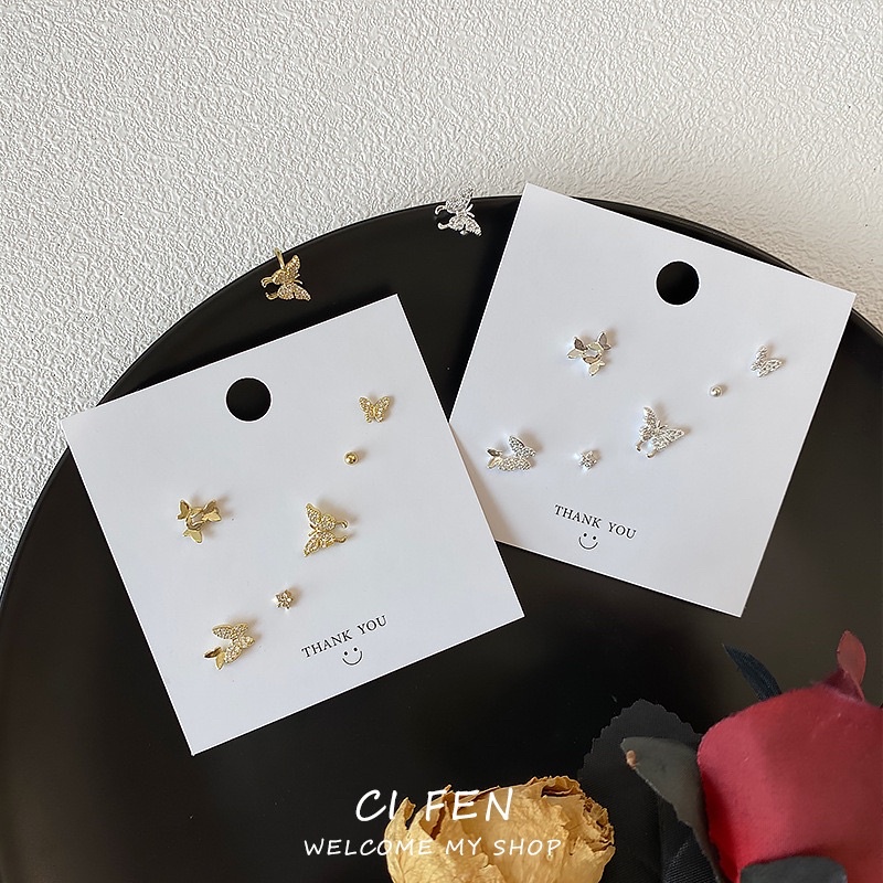 Set 7 chiếc bông tai bướm