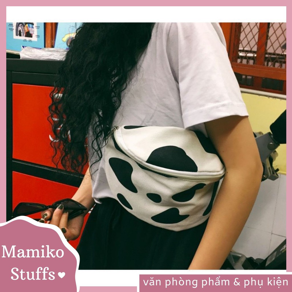 Túi đeo chéo Bò sữa - đeo được 2 dạng