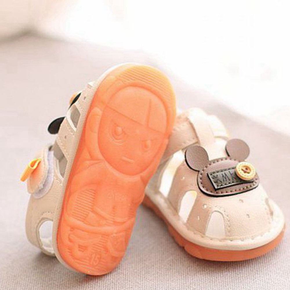 Baby Girl Shoes with Sound Kids Soft Rubber Band Cute Sandals