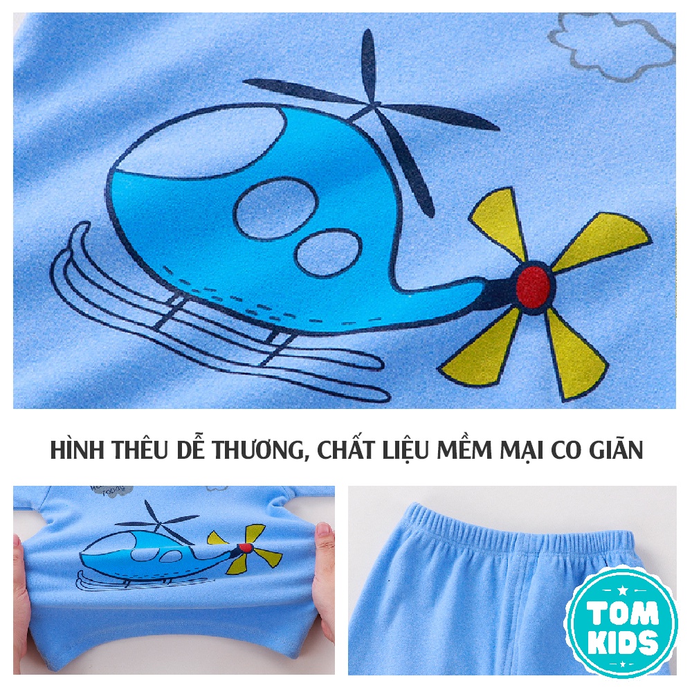 Bộ thu đông cho bé, đồ bộ quần áo cho bé trai và bé gái từ 1-10 chất cotton nỉ mềm và ấm mã QA-005