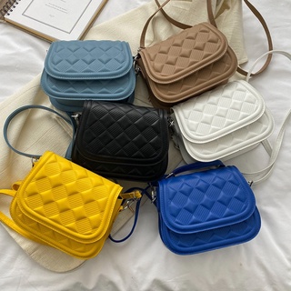 Túi Đeo Chéo Màu Trơn Đính Đá Hình Vuông Phong Cách Retro Thời Trang Mùa Hè Cho Nữ
