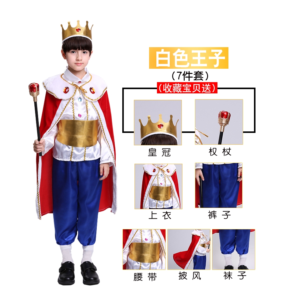 Trang phục hóa trang hoàng tử cho bé trai