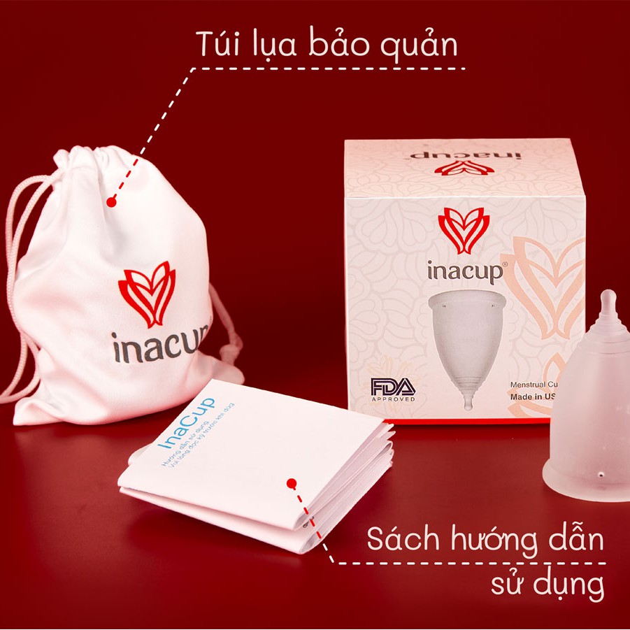 Cốc Nguyệt San Inacup 100% Silicon Y Tế