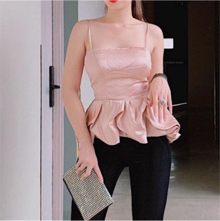 Áo lụa nhún bèo lai lolem hàng cao cấp