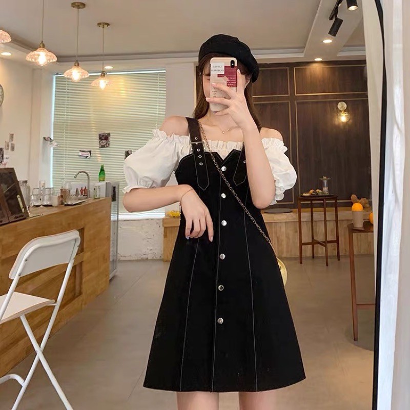 (order) Váy liền dễ thương trễ vai ulzzang