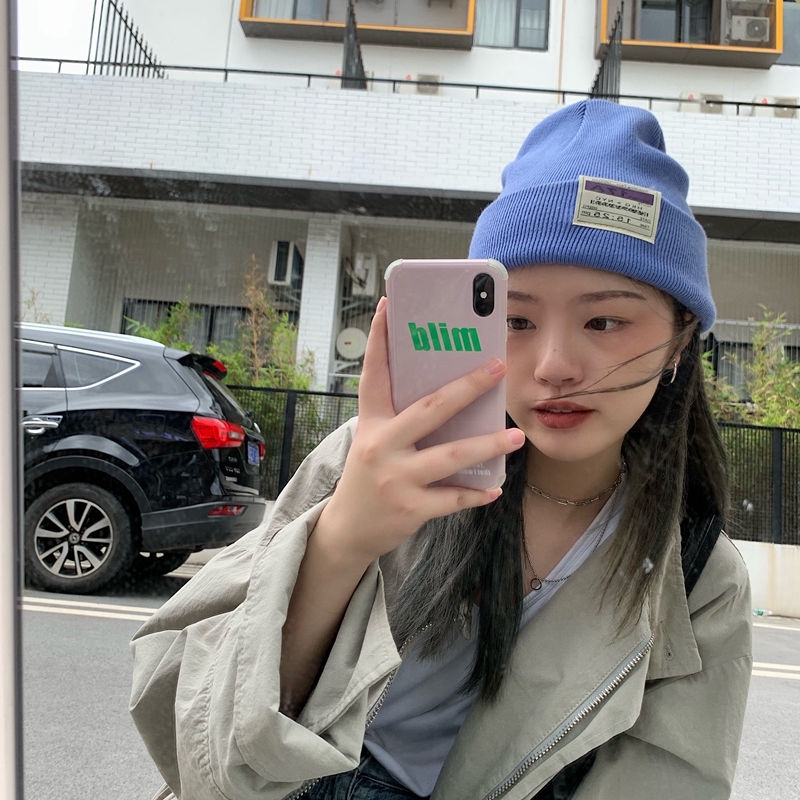 Mũ Len Màu Sắc Kẹo Ngọt Độ Bảo Vệ Tai Phong Cách Nhật Bản